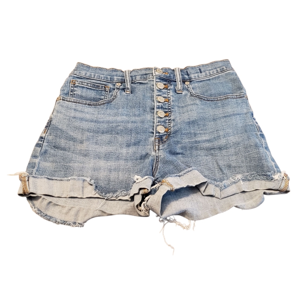 Madewell High-Rise Denim Shorts in Burke Wash: Button-Front Edition Size 27